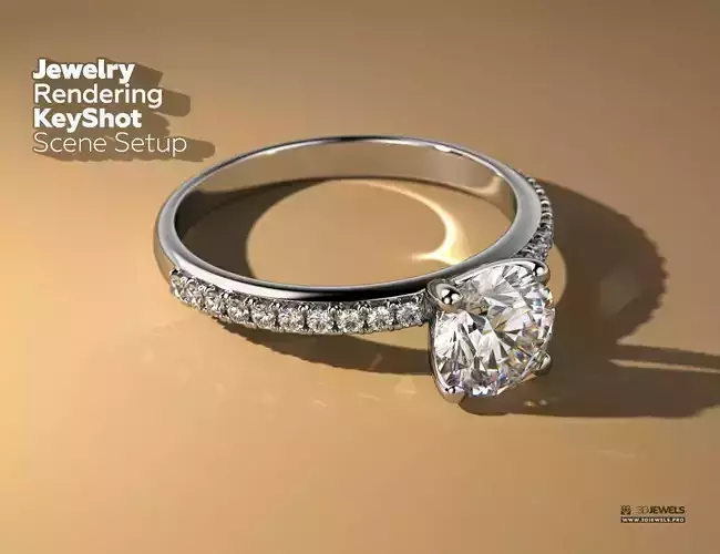 Scene Setup for Jewelry Rendering with Shadow in KeyShot