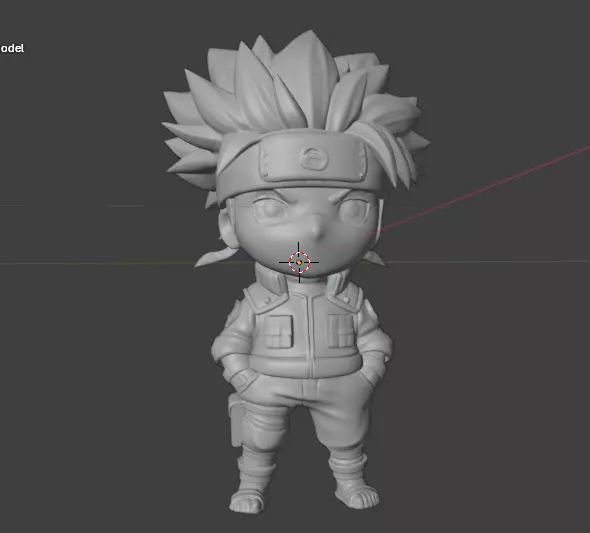 Kawaii kakashi chibi Ninja Kid Stylized 3D Print Model 3D print model