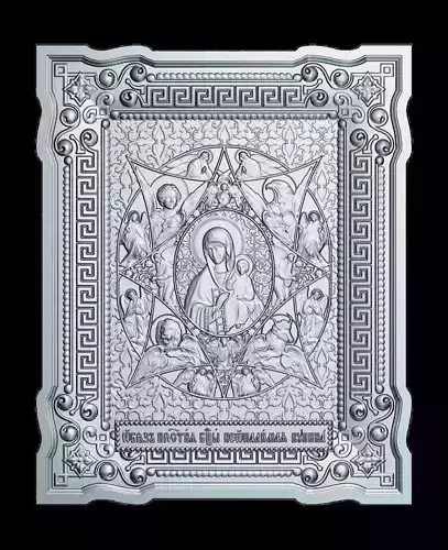 83 Mother of God Icon Burning Bush  3D print model