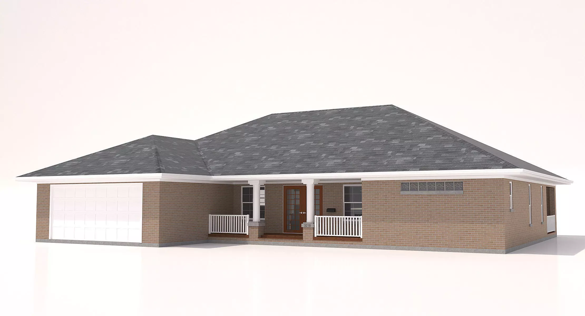 House-004- Low Poly 3D model_0