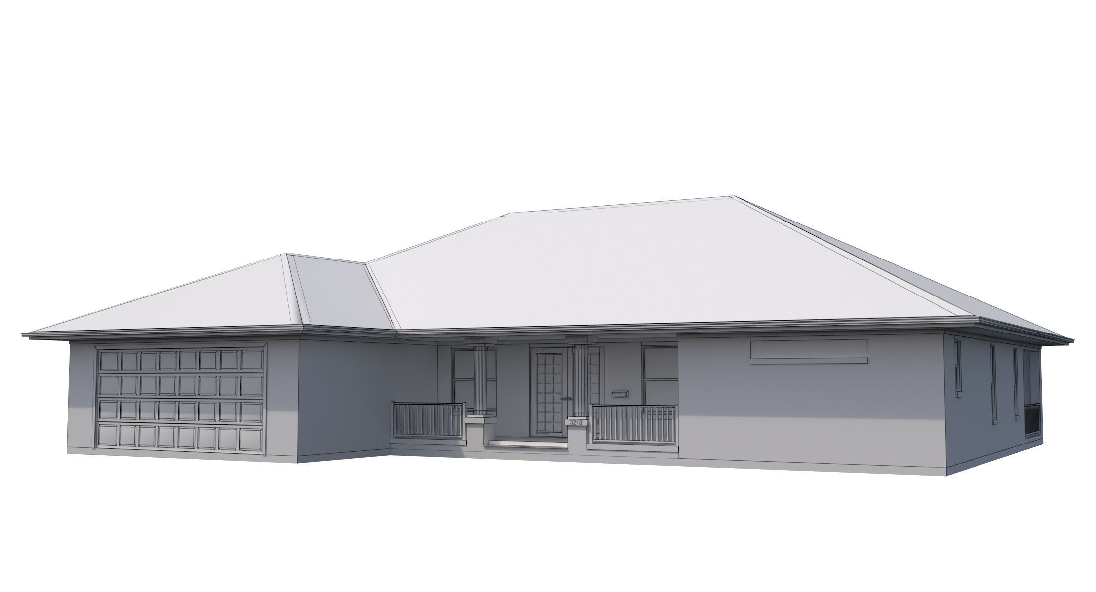 House-004- Low Poly 3D model_8