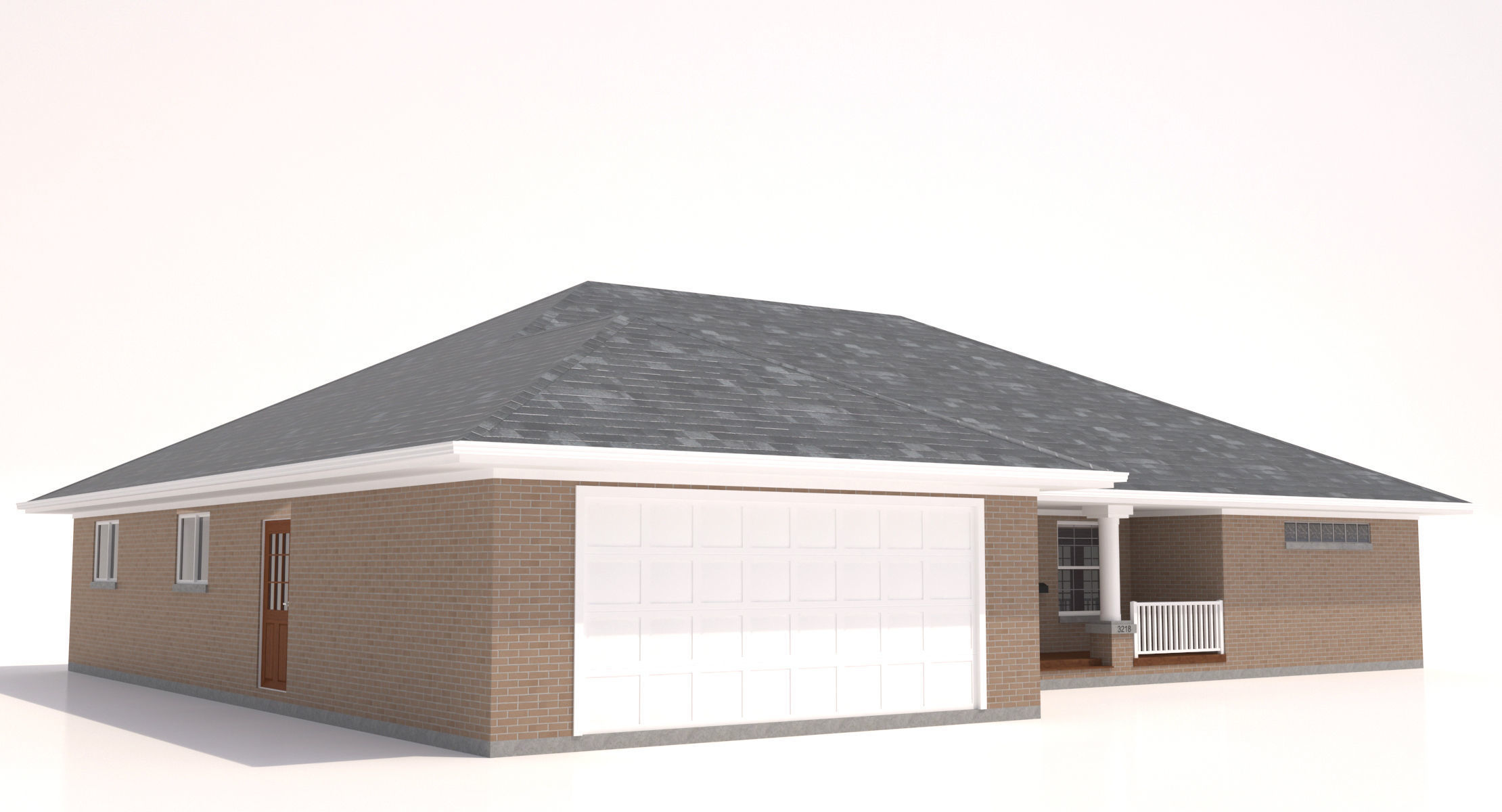 House-004- Low Poly 3D model_2