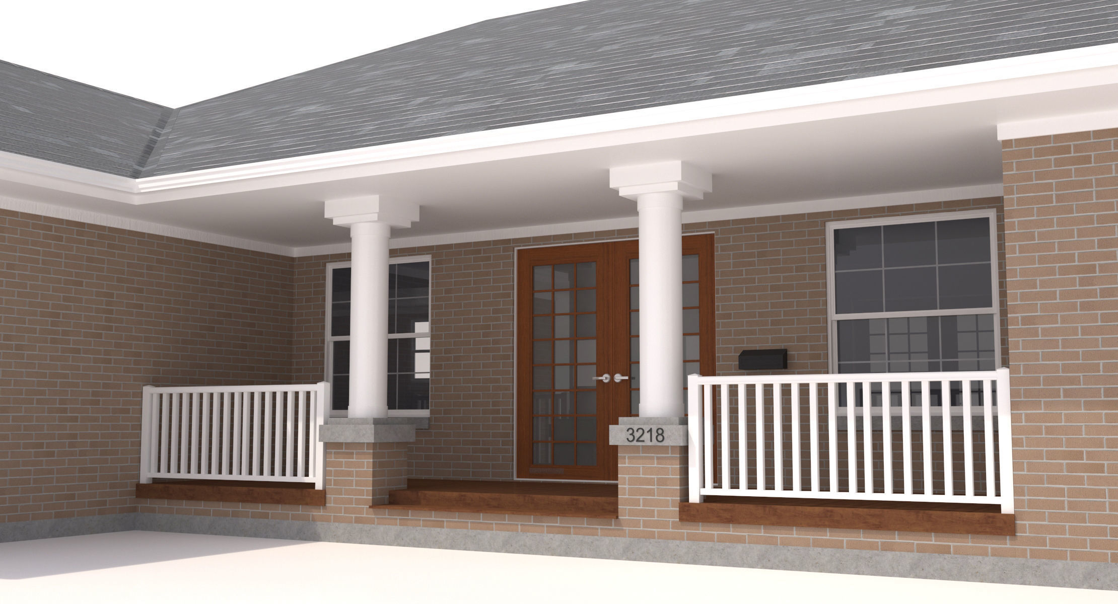 House-004- Low Poly 3D model_6