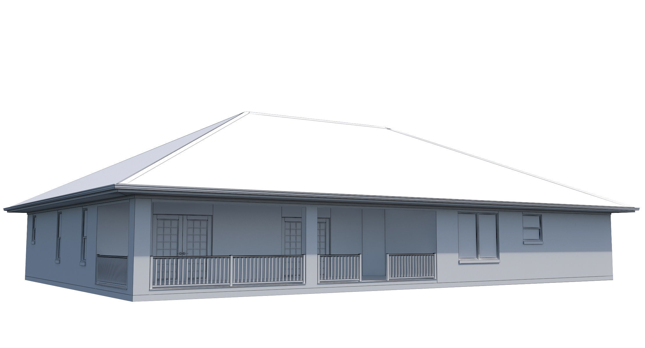 House-004- Low Poly 3D model_7