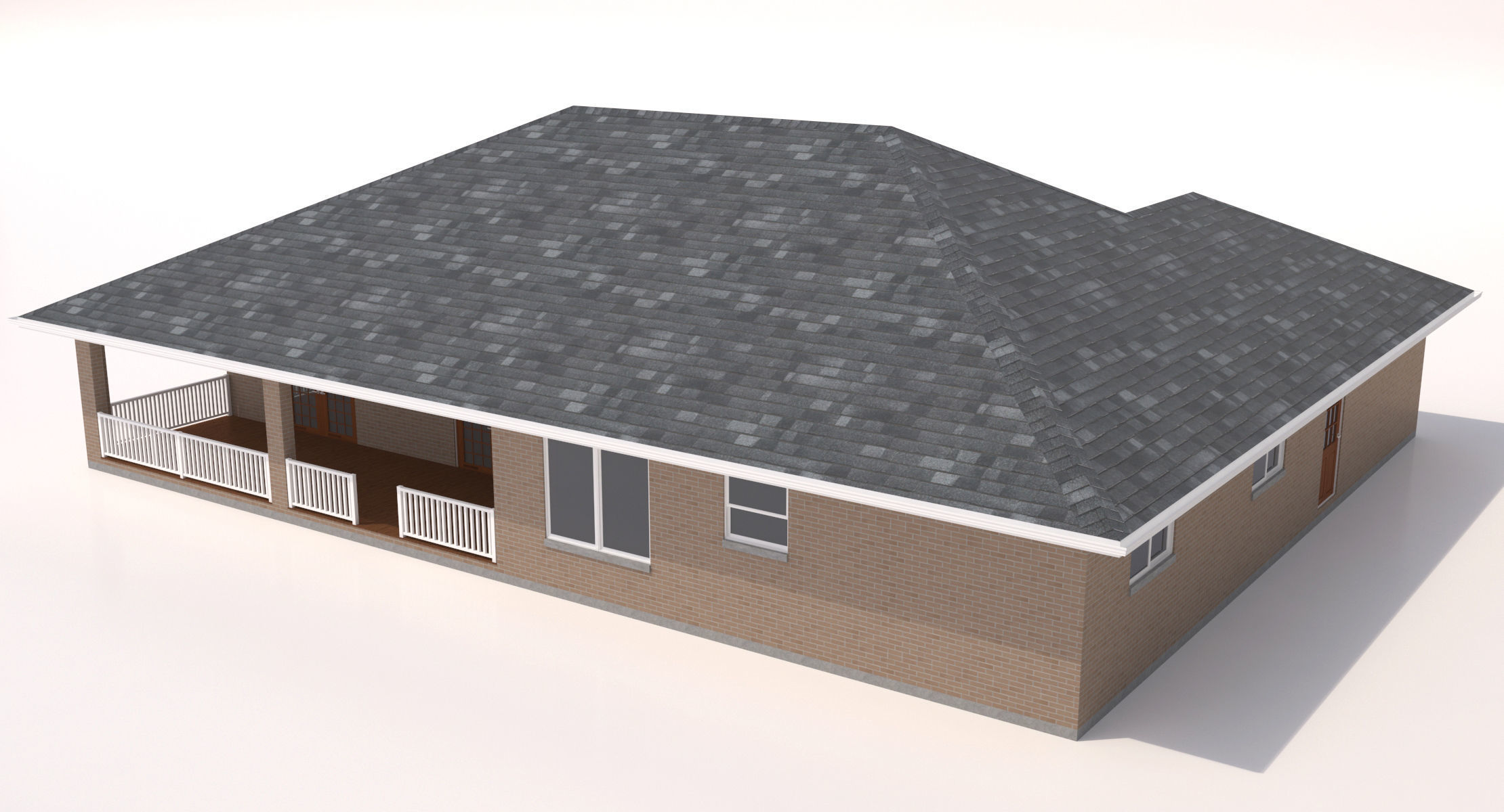 House-004- Low Poly 3D model_5