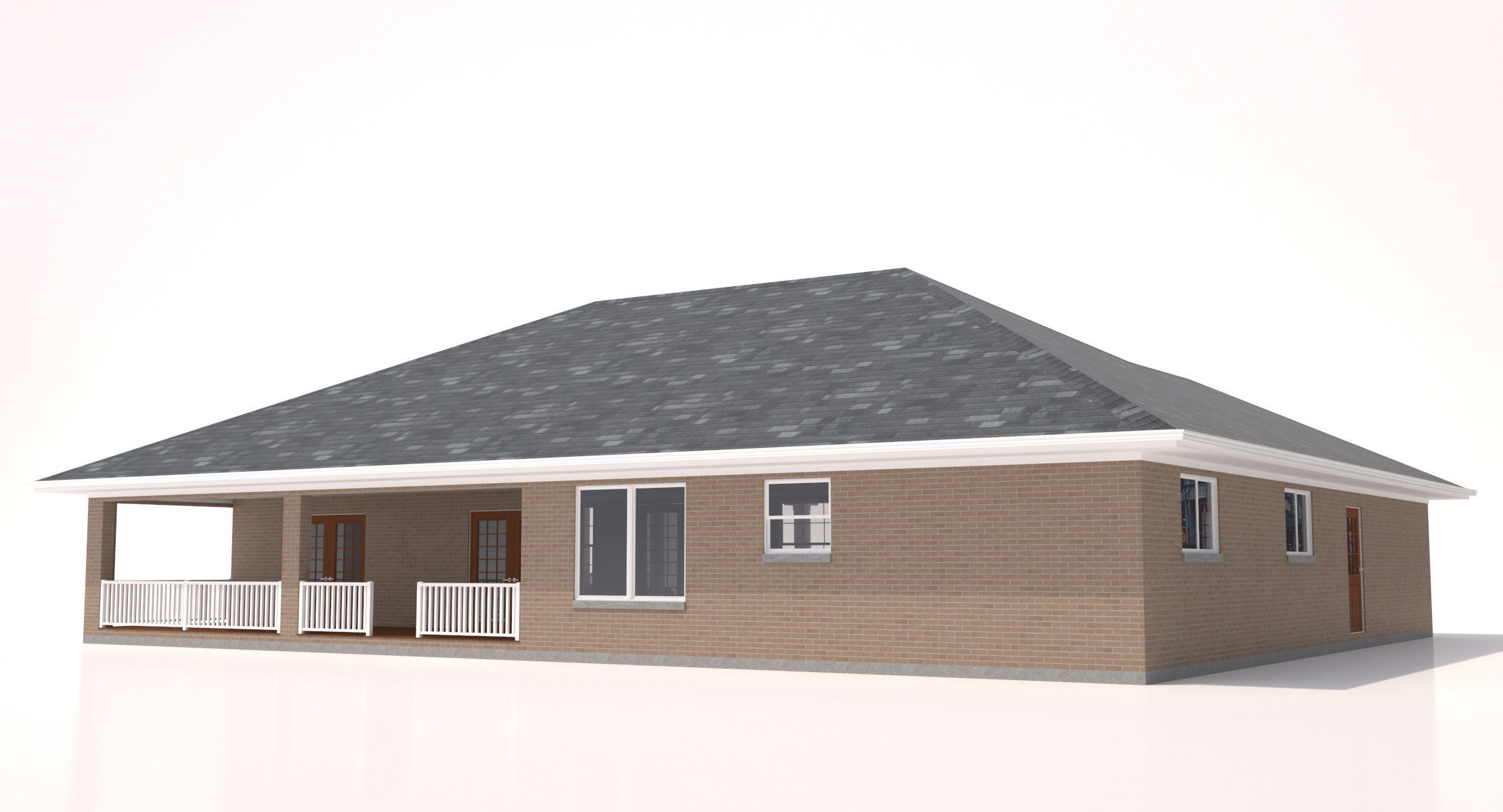 House-004- Low Poly 3D model_3