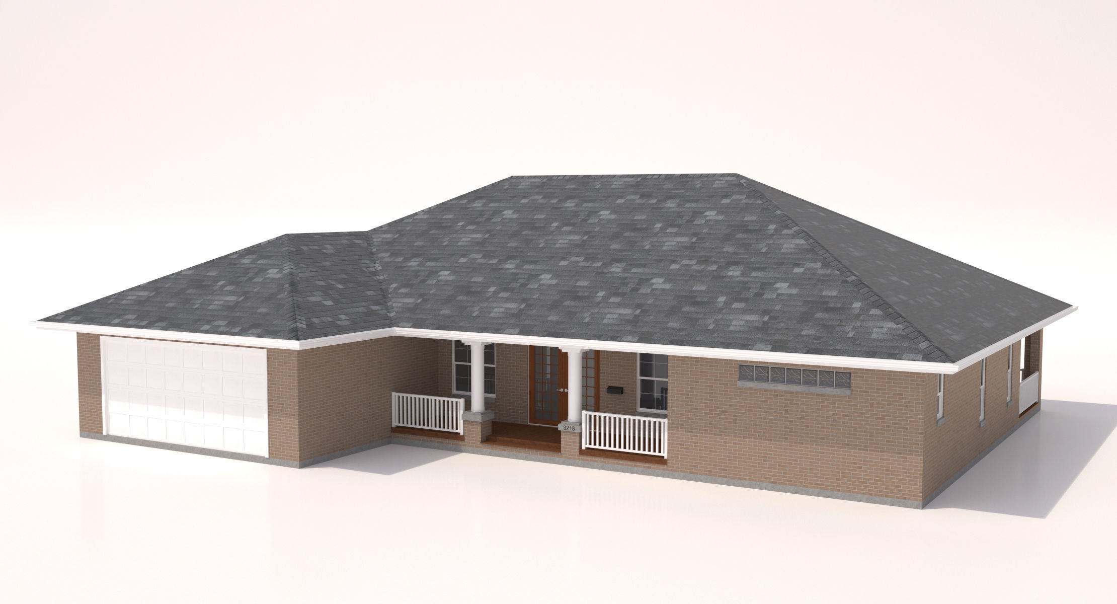 House-004- Low Poly 3D model_4