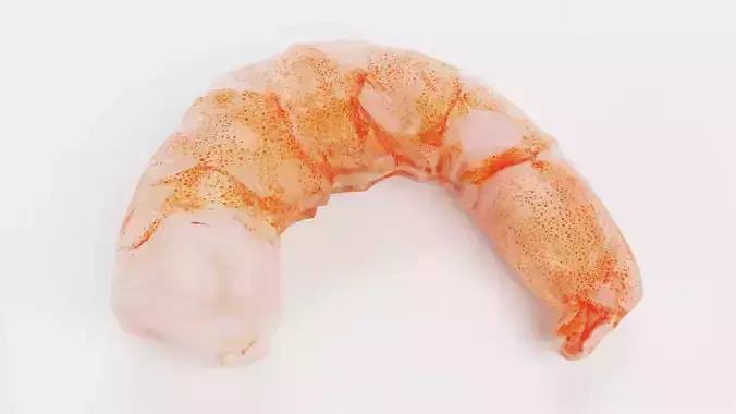 Shrimp Bite - Realistic Cooked Seafood Piece