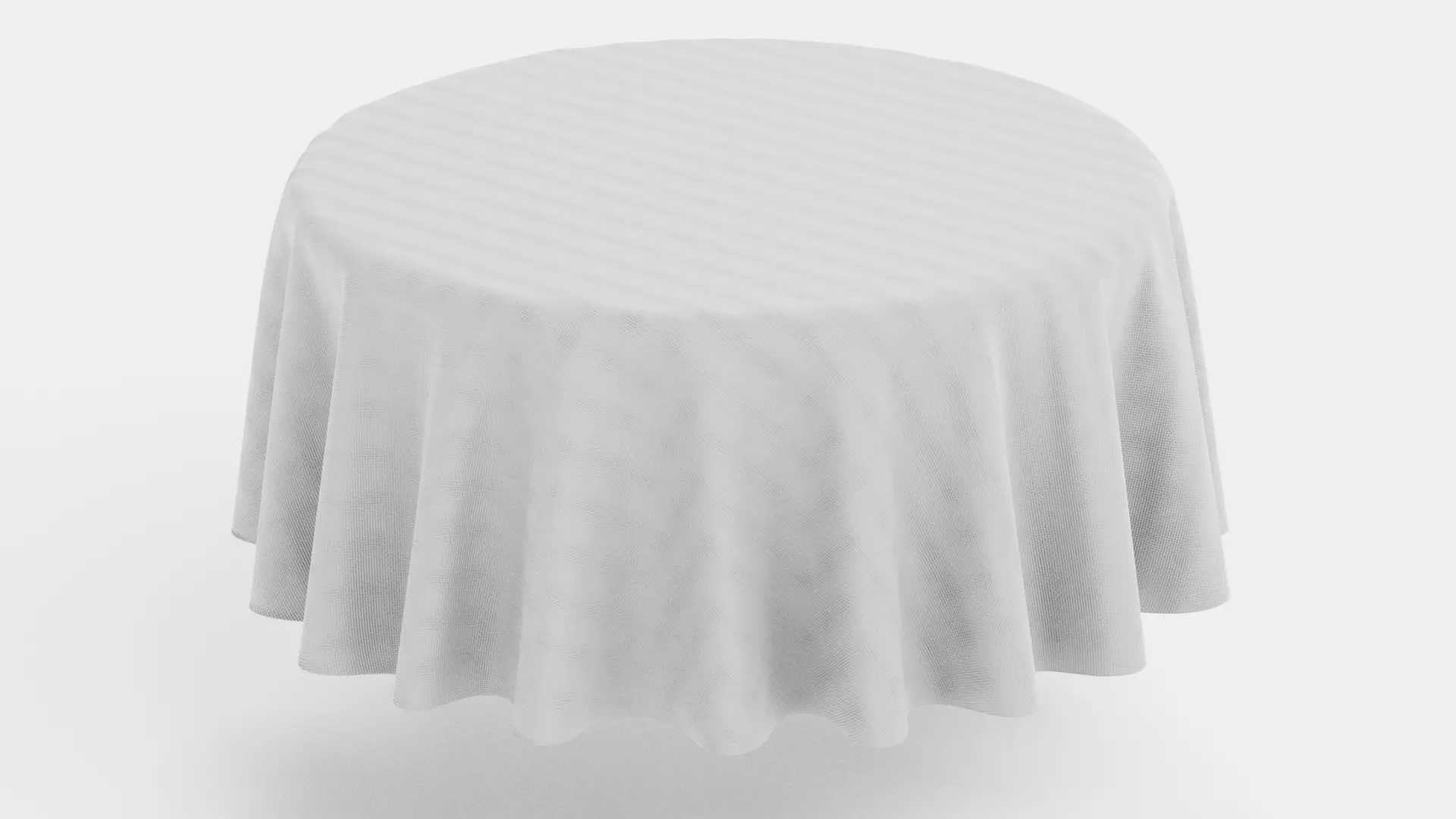 Tablecloth V2 - White Round Table Cover 3D model