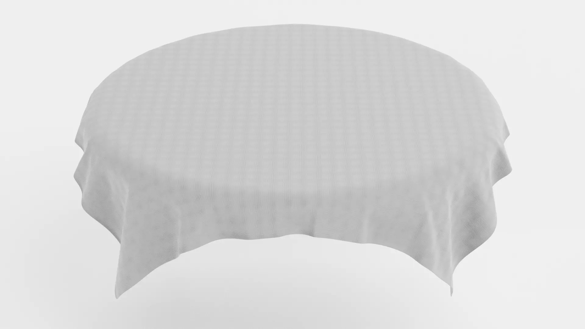Tablecloth V4 - White Round Table Cover 3D model