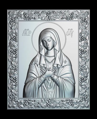 91 RELIGION Icon of the Mother of God Tenderness  3D print model
