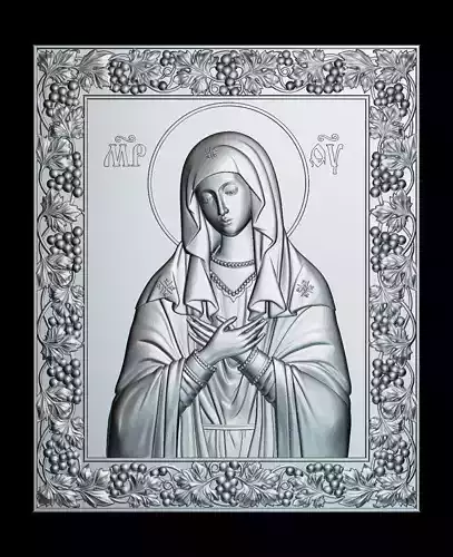 91 RELIGION Icon of the Mother of God Tenderness  3D print model