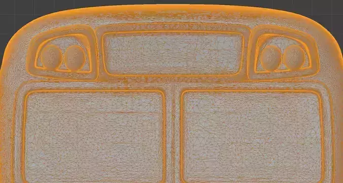 Vintage Wooden School Bus Toy