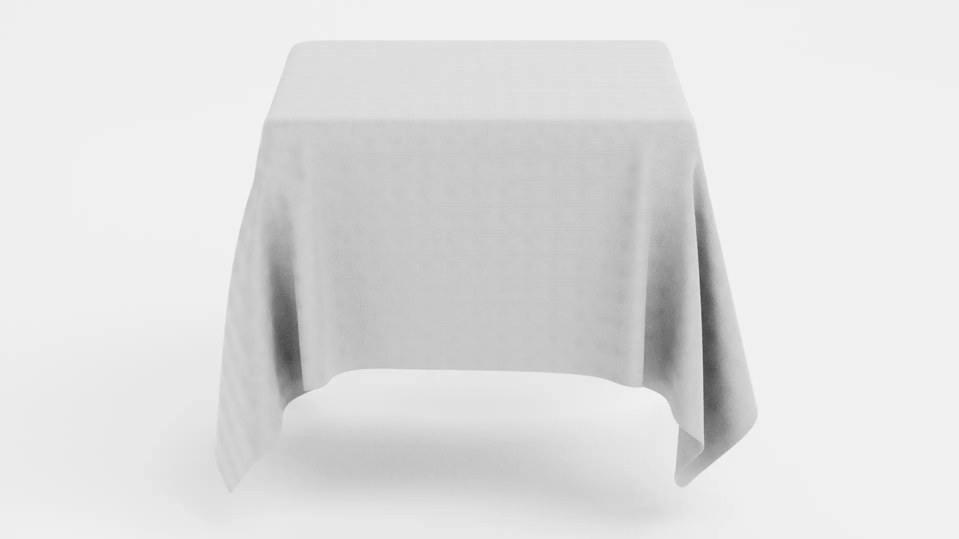 Tablecloth V7 - White Square Table Cover 3D model