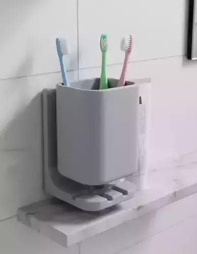 Wall Mounted Toothbrush Holder