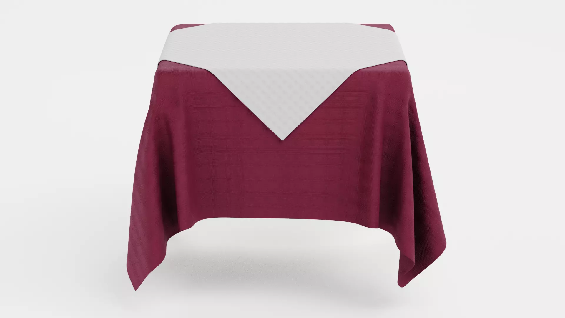 Tablecloth V11 - Layered Square Table Cover 3D model