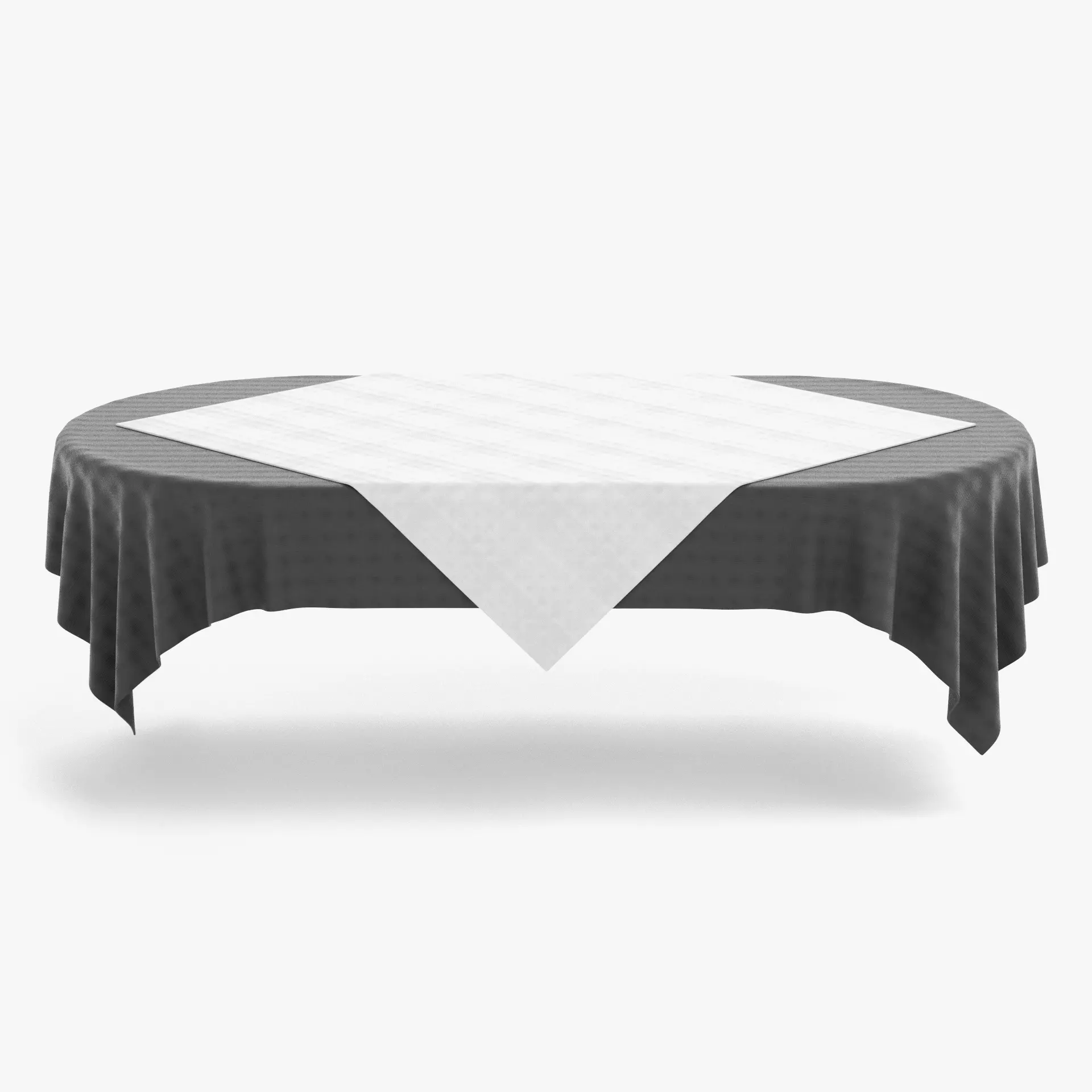 Tablecloth V12 - Layered Oval Table Cover 3D model