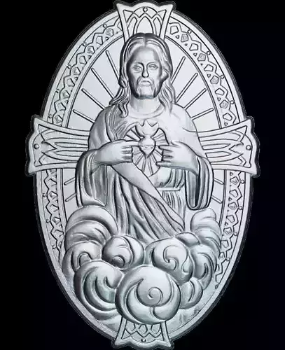 96 RELIGION ICON Jesus pendant  3D print model