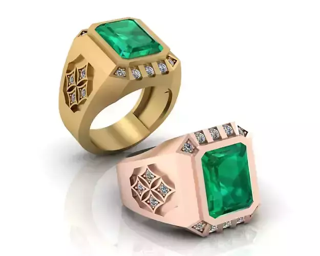 men emerald high jewelry ring