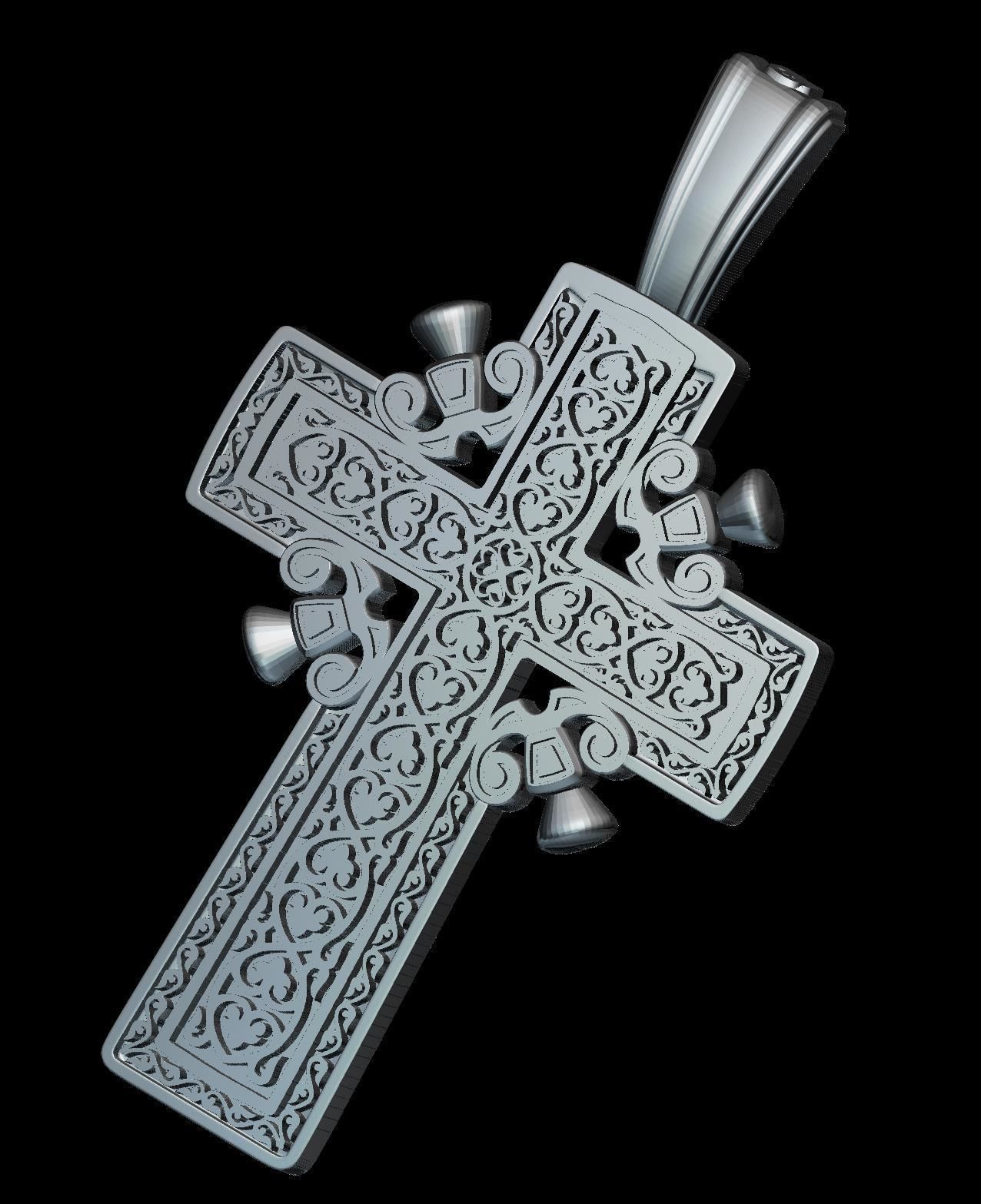 97 RELIGION Pectoral Cross 3D print model_1