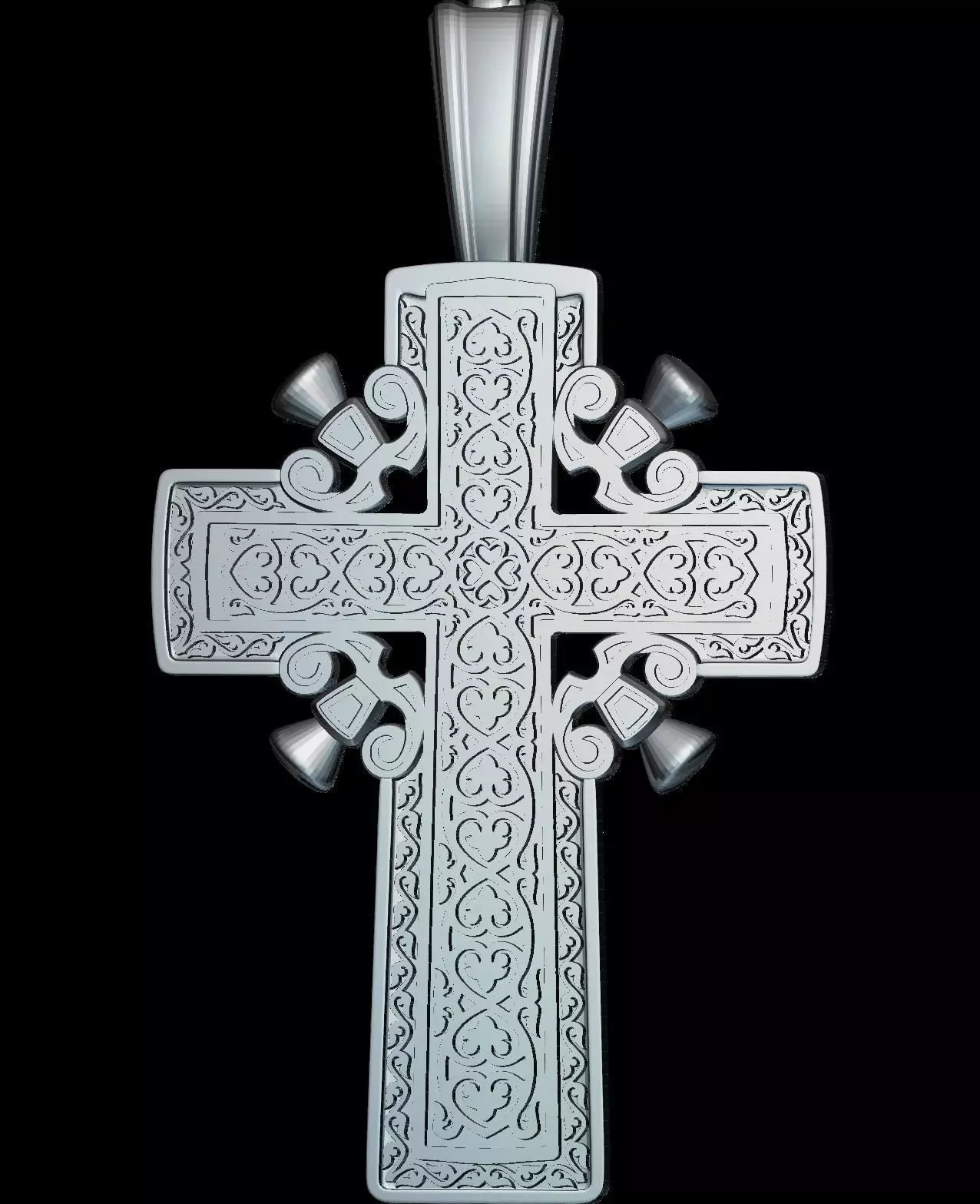 97 RELIGION Pectoral Cross 3D print model_0