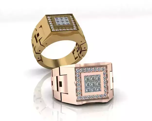 prince cut men jewelry ring