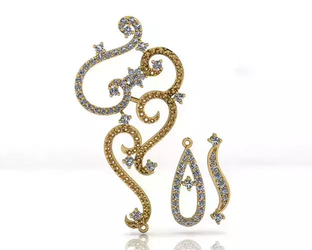 floral jewelry pendant