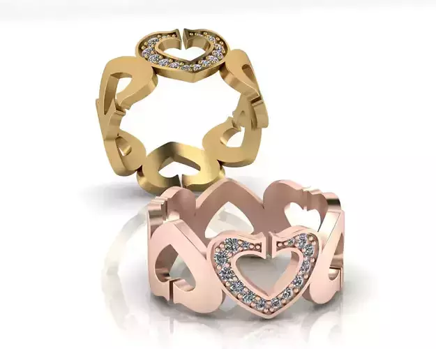 heart eternity jewelry ring