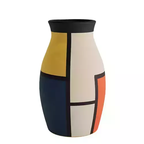 Modern Bauhaus Inspired Ceramic Vase