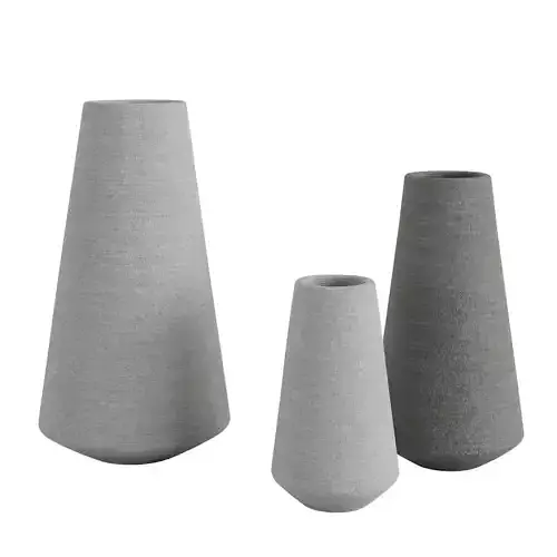 Luna Ribbed Ceramic Vase