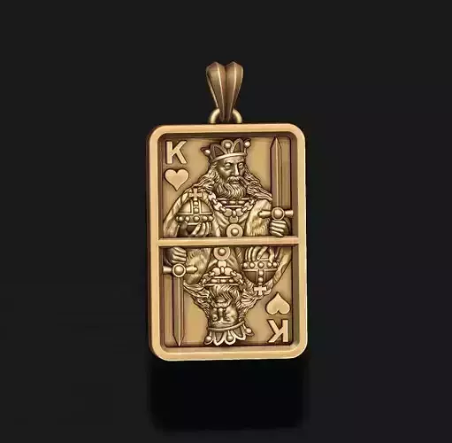 heart king playing card pendant light