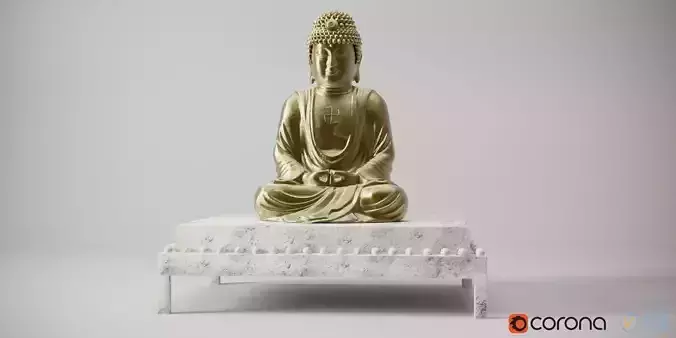 Buddha Meditation Statue with Table