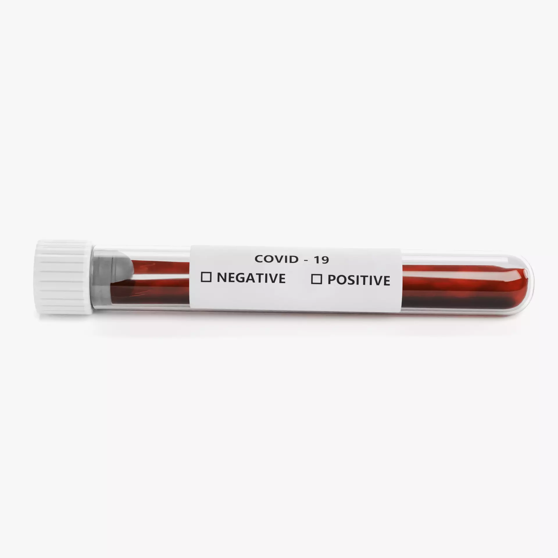 Test Tube V2 - COVID-19 Blood Sample Vial with Unmarked Label 3D model