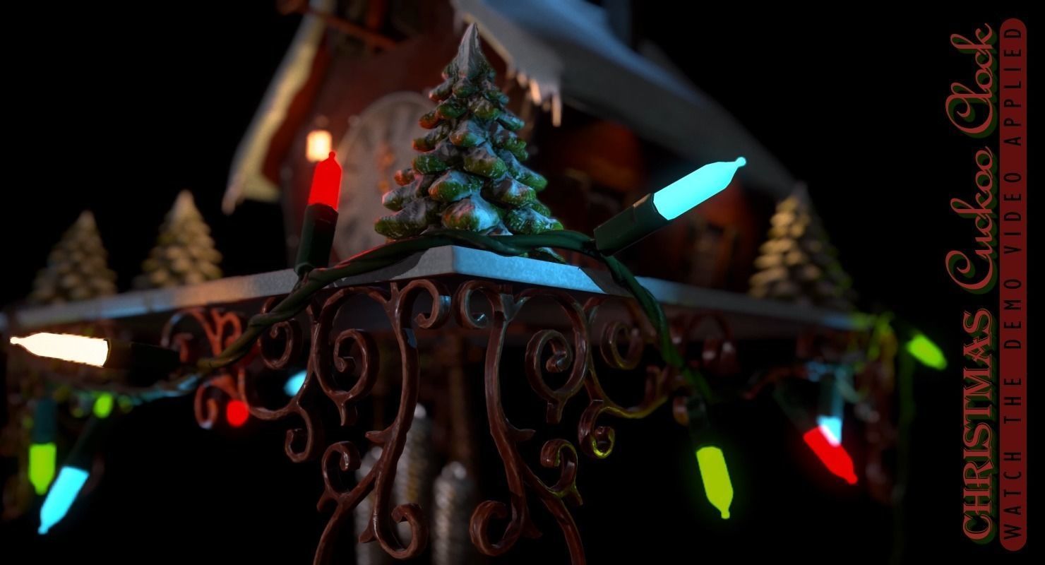 Christmas Cuckoo Clock 3D model_10