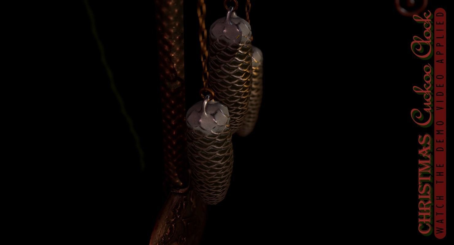 Christmas Cuckoo Clock 3D model_5