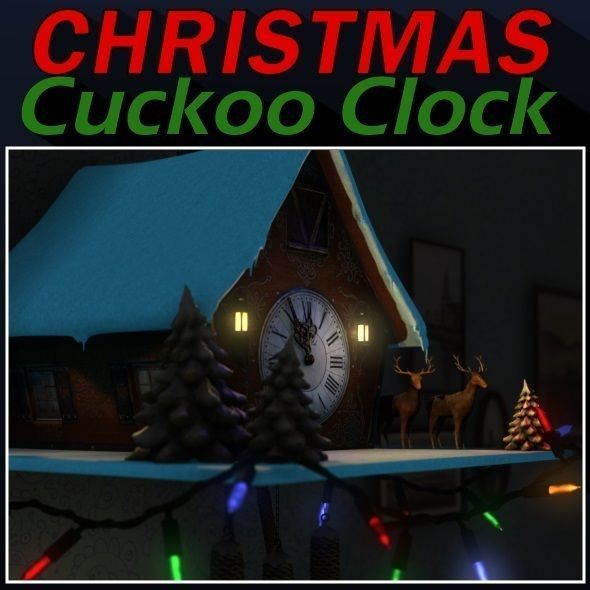 Christmas Cuckoo Clock 3D model_13