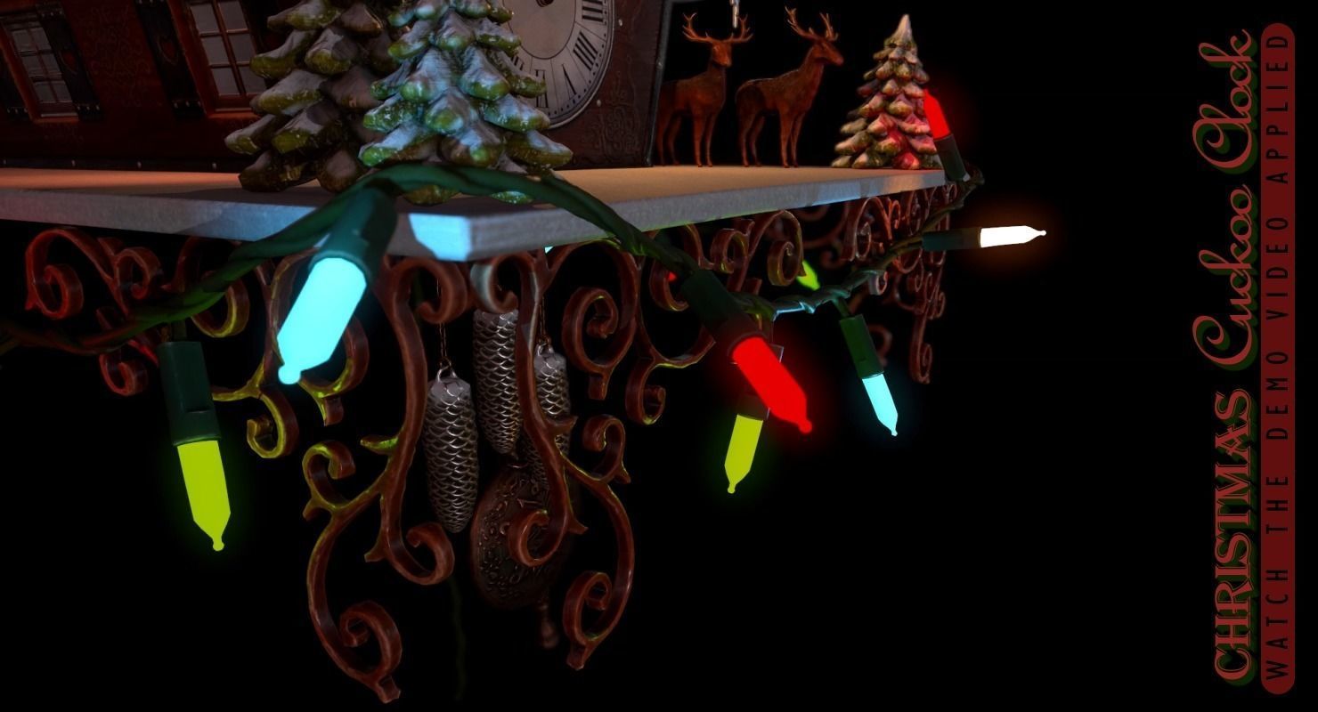 Christmas Cuckoo Clock 3D model_6