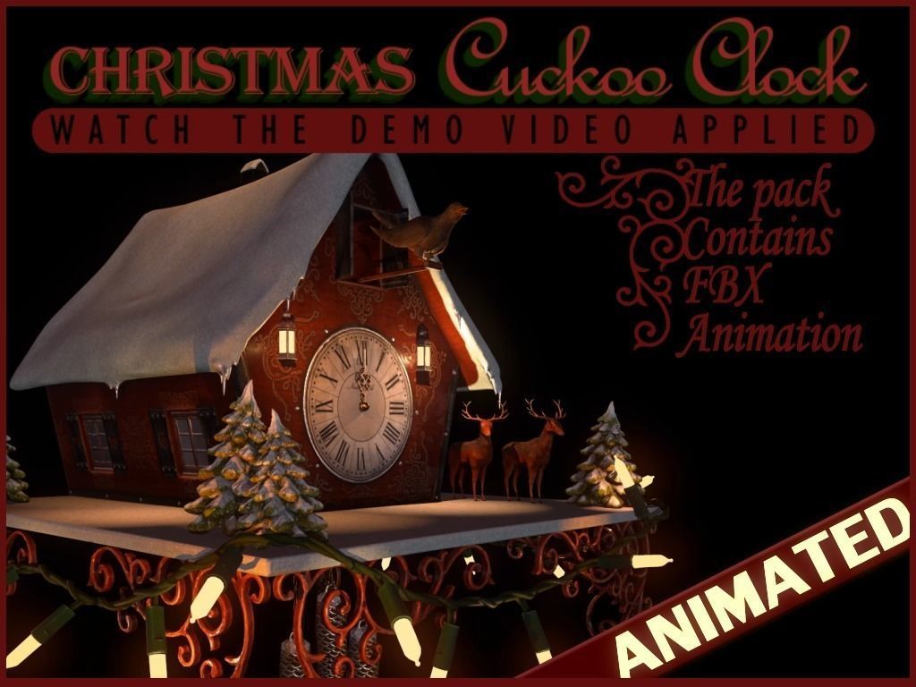 Christmas Cuckoo Clock 3D model_0