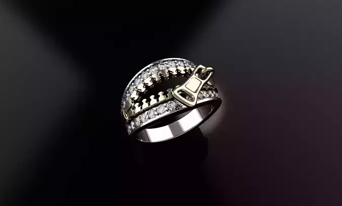 Ring for Womens 2 Ziper 3D print model