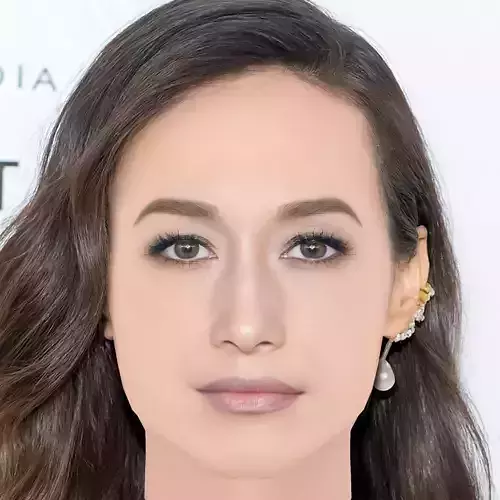 Maggie Q Head - No Hair - Low poly head for game
