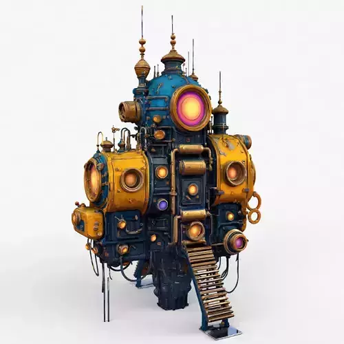 Steampunk Machine High Detail