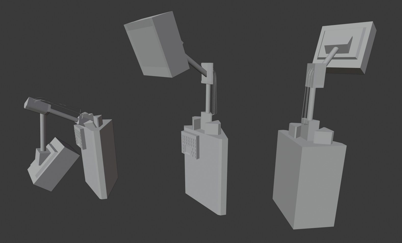 Modular Electronics Scenery Props Environment Pack Sci Fi  Low-poly 3D model_46