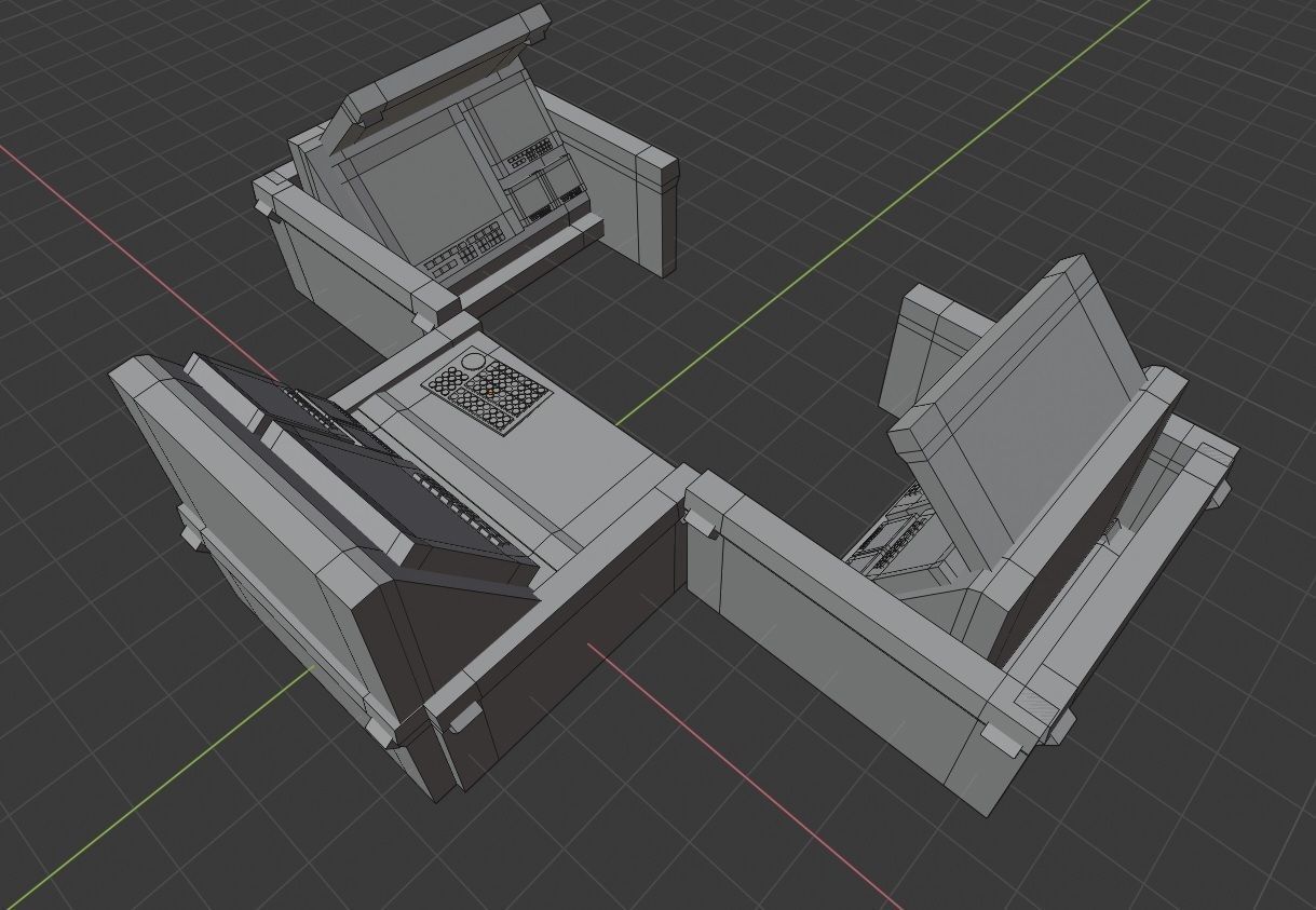 Modular Electronics Scenery Props Environment Pack Sci Fi  Low-poly 3D model_45