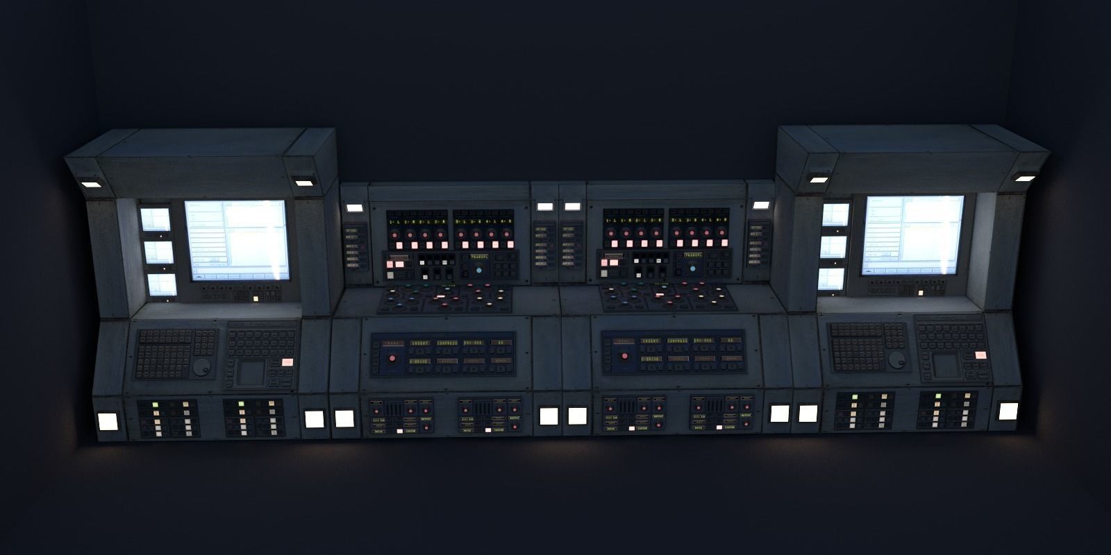 Modular Electronics Scenery Props Environment Pack Sci Fi  Low-poly 3D model_7