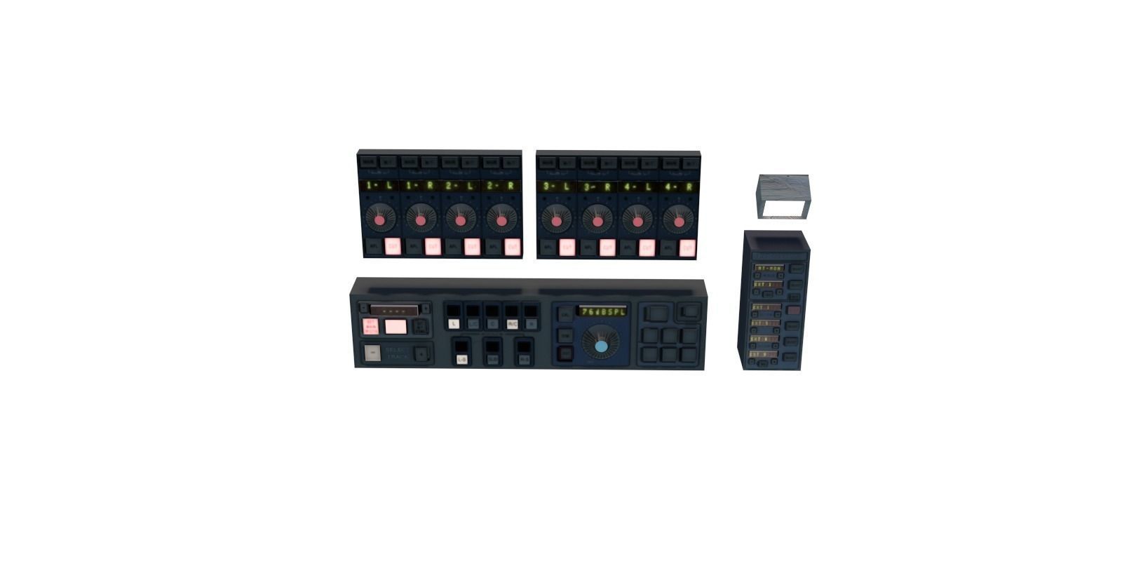 Modular Electronics Scenery Props Environment Pack Sci Fi  Low-poly 3D model_32