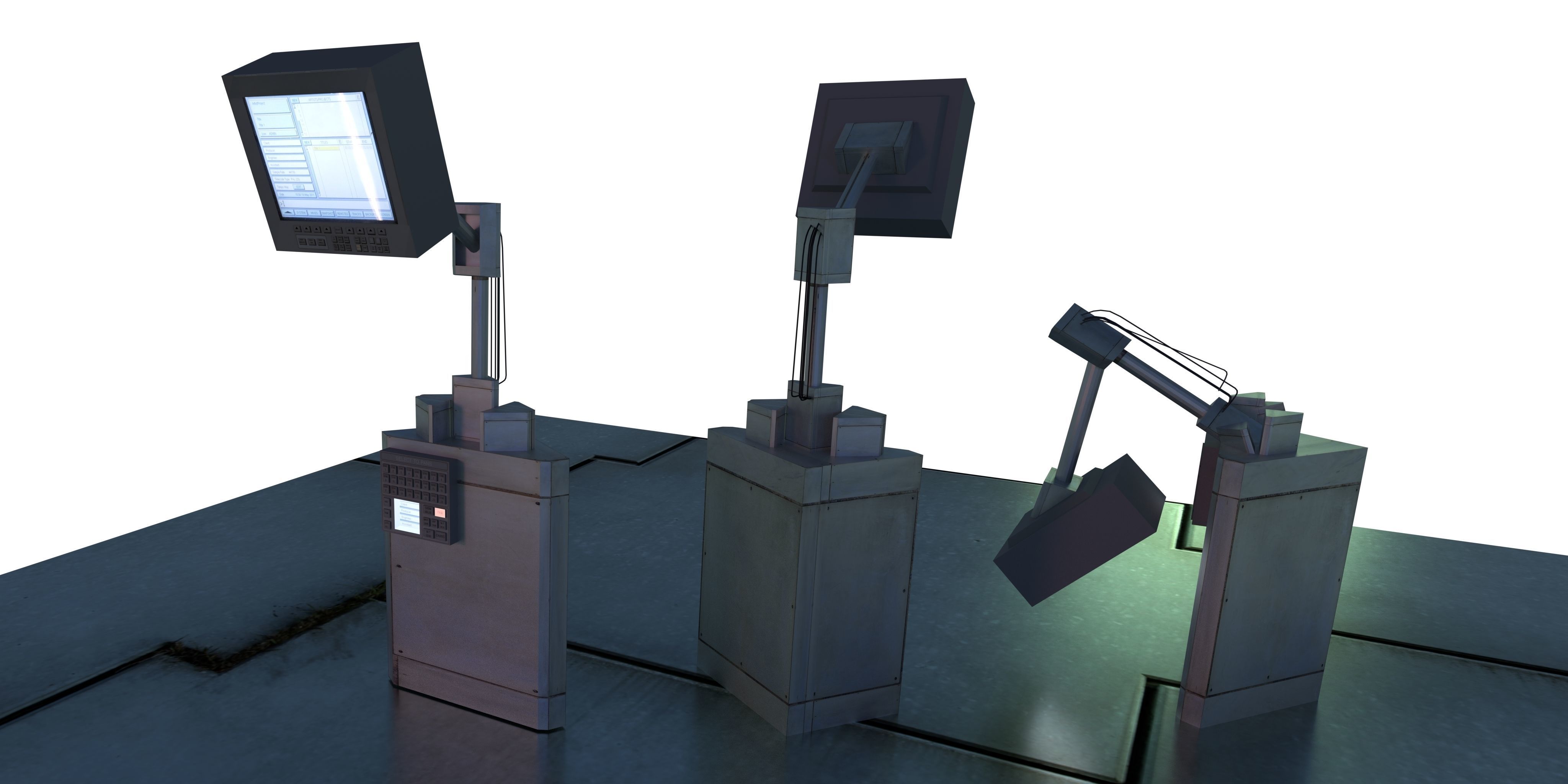 Modular Electronics Scenery Props Environment Pack Sci Fi  Low-poly 3D model_16