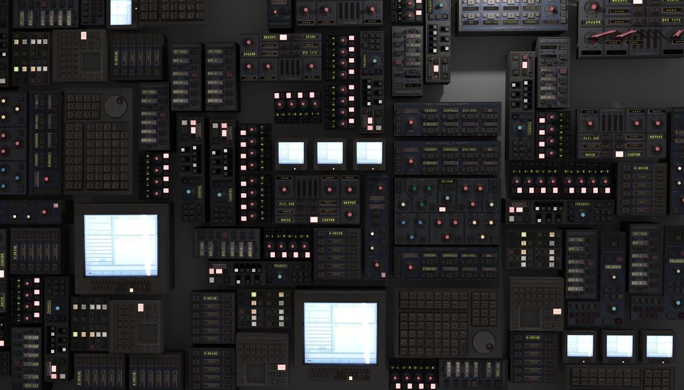 Modular Electronics Scenery Props Environment Pack Sci Fi  Low-poly 3D model_8