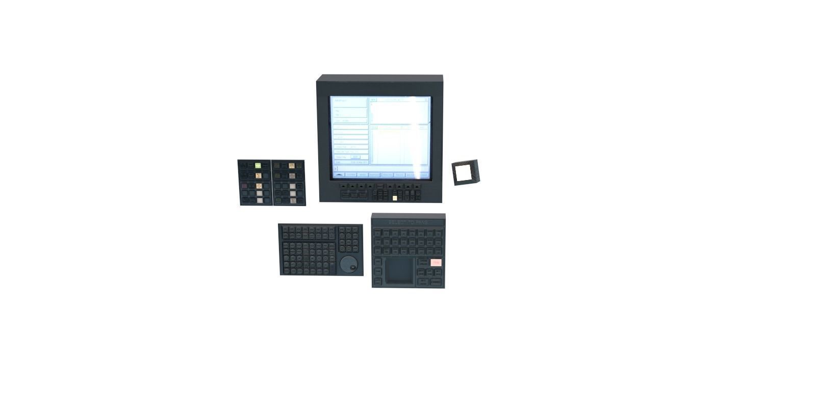 Modular Electronics Scenery Props Environment Pack Sci Fi  Low-poly 3D model_31