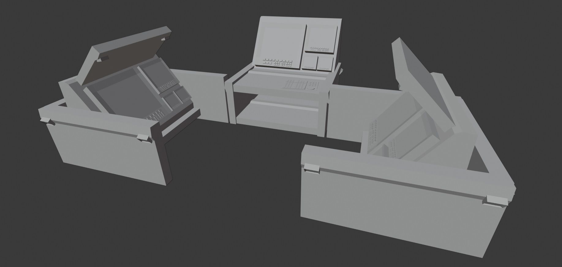 Modular Electronics Scenery Props Environment Pack Sci Fi  Low-poly 3D model_44