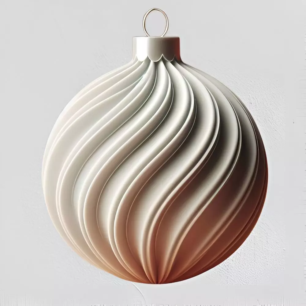 Swirled Christmas Ornament 3D print model